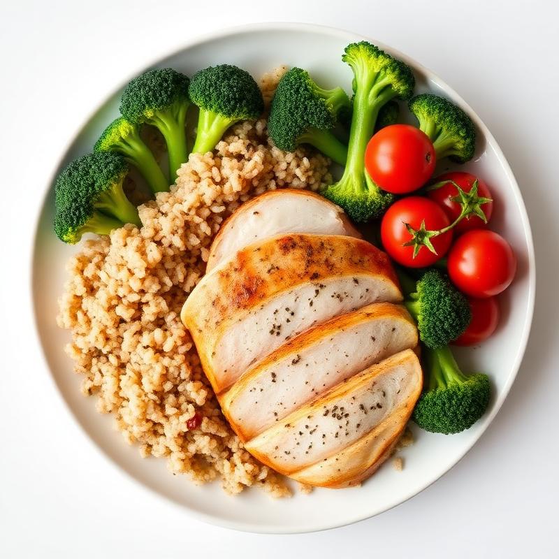 Grilled chicken plate from Sunfare meal delivery in Los Angeles